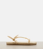 Gianvito Rossi Metallic leather espadrille sandals
