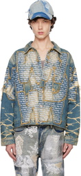 Who Decides War Blue Overlay Denim Jacket