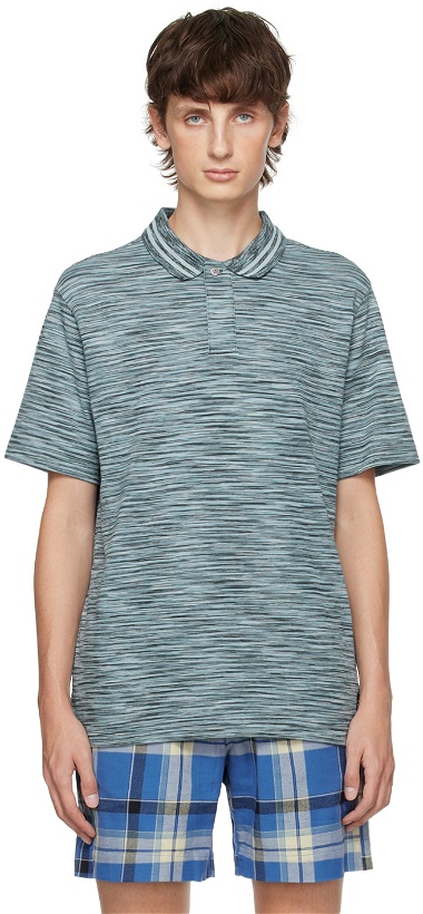 Photo: PS by Paul Smith Blue Striped Polo