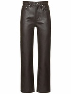 DUNST Faux Leather Straight Pants