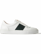 Mr P. - Larry Pebble-Grain Leather and Suede Sneakers - White