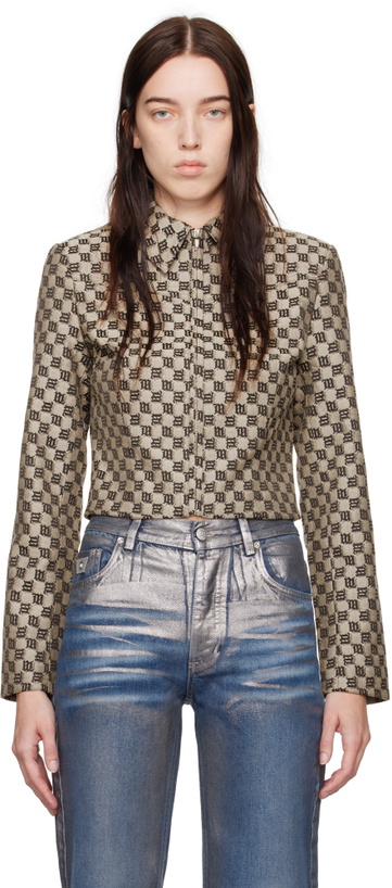 Photo: MISBHV Jacquard Canvas Monogram Cropped Jacket