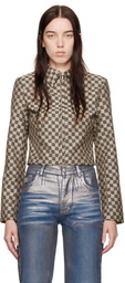 MISBHV Jacquard Canvas Monogram Cropped Jacket