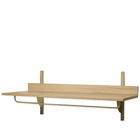 ferm LIVING Sector Rack Shelf in Oak/Brass