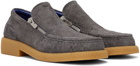 Burberry Gray Suede Chance Loafers