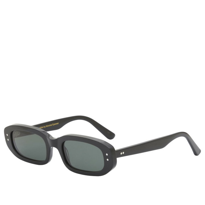 Photo: Monokel April Sunglasses in Black/Green Solid 