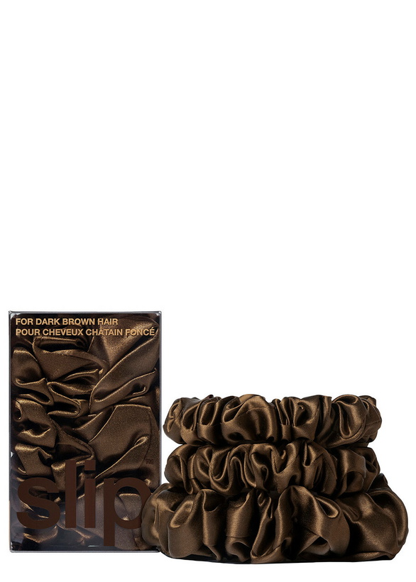 Photo: Slip Silk Assorted Scrunchies - Dark Brown