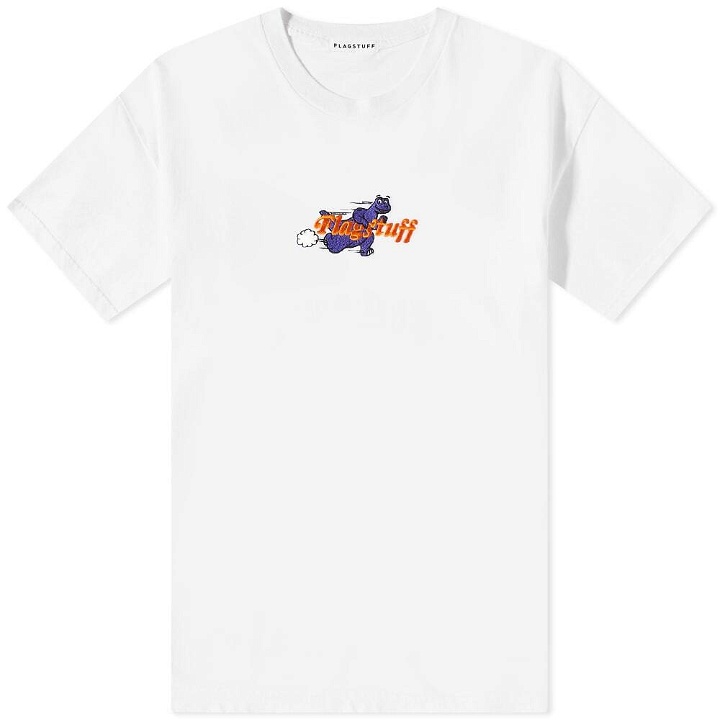 Photo: Flagstuff Men's Dino Logo T-Shirt in White