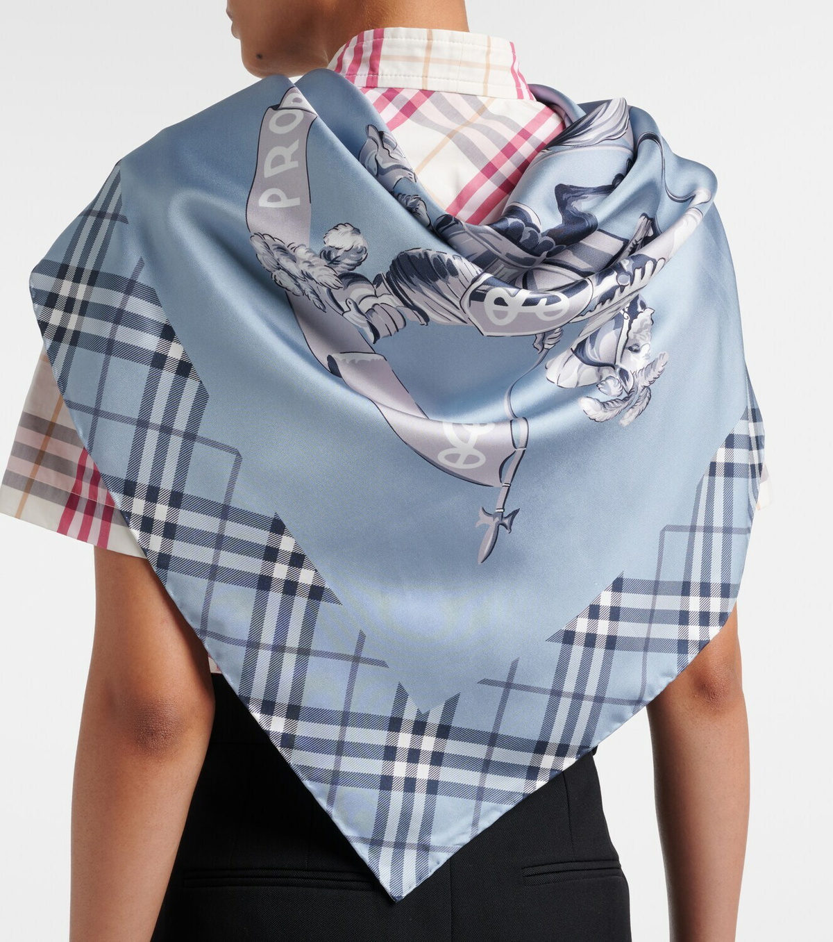 Burberry EKD silk twill scarf