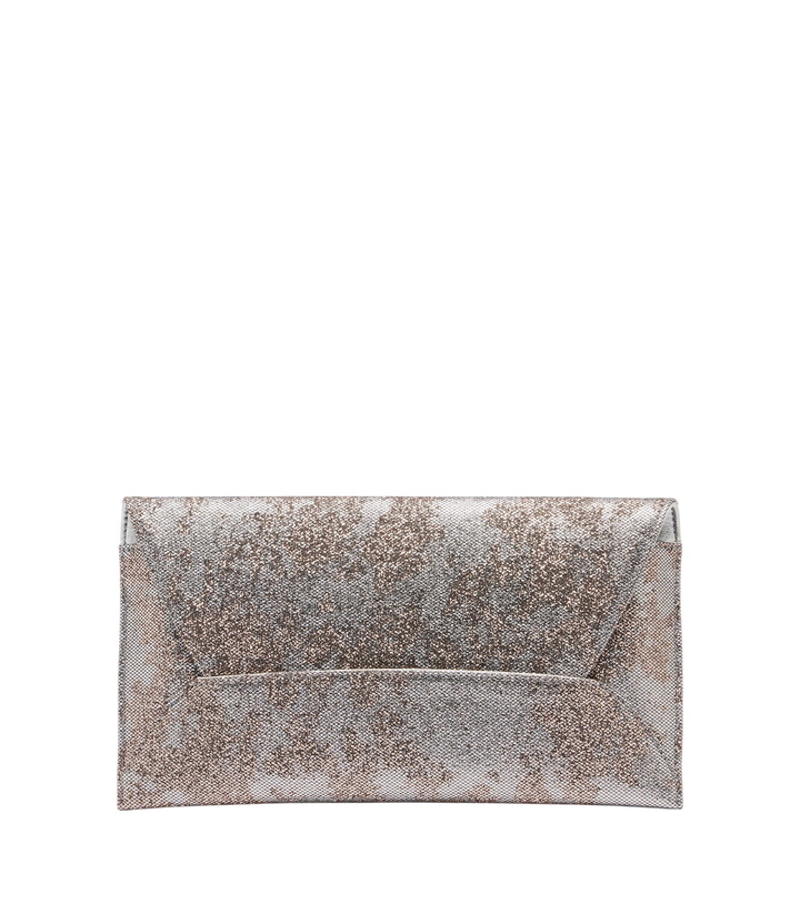 Photo: Aquazzura Envelope sequined metallic leather clutch