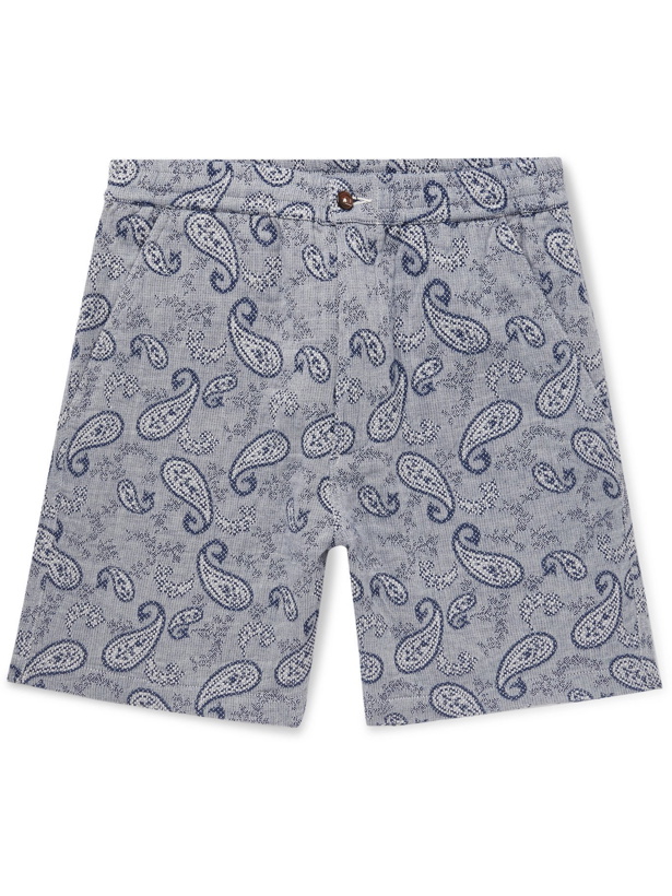 Photo: UNIVERSAL WORKS - Paisley Cotton-Jacquard Shorts - Blue