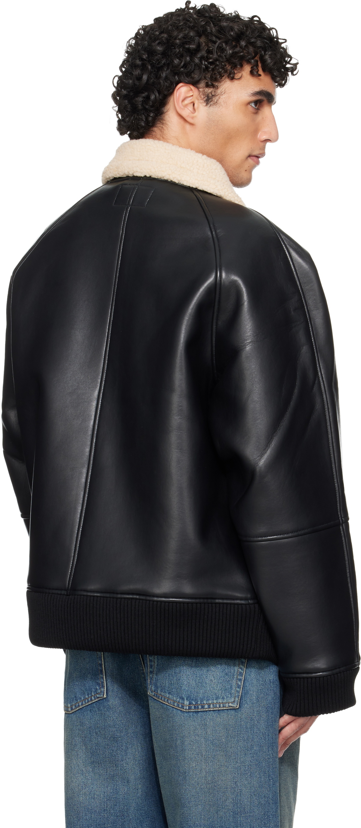 Carhartt Work In Progress Black Shepton Faux-Leather Jacket