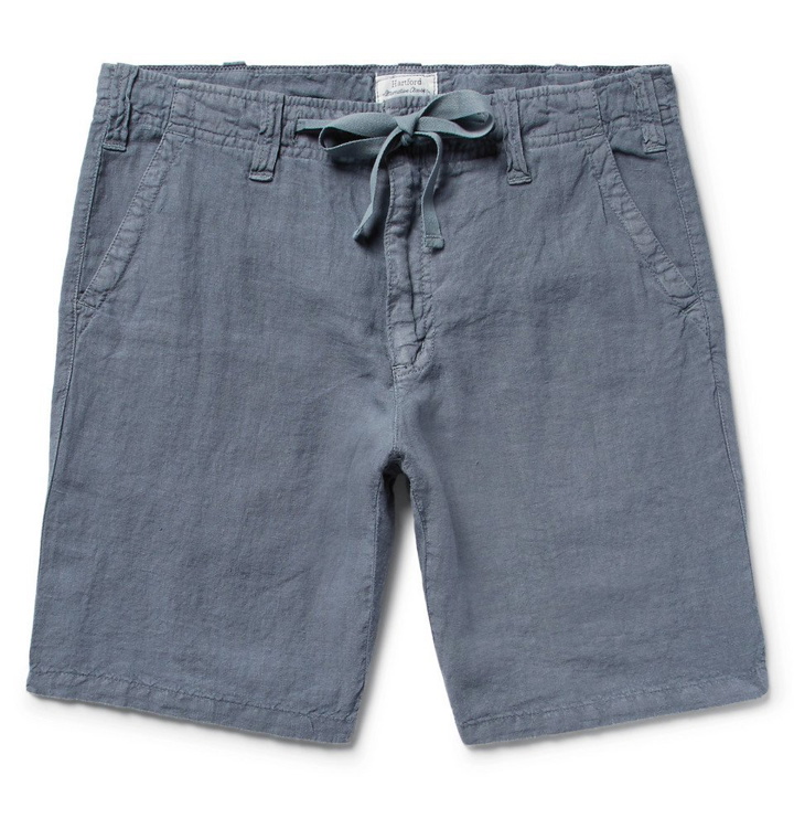 Photo: Hartford - Slim-Fit Linen Drawstring Shorts - Men - Petrol