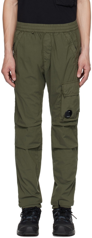 Photo: C.P. Company Green Garment-Dyed Cargo Pants