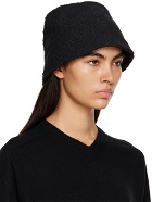 LOW CLASSIC Black Fluffy Bucket Hat