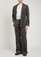 Oliver Spencer Orsman Corduroy Wide-leg Trousers Dark Grey