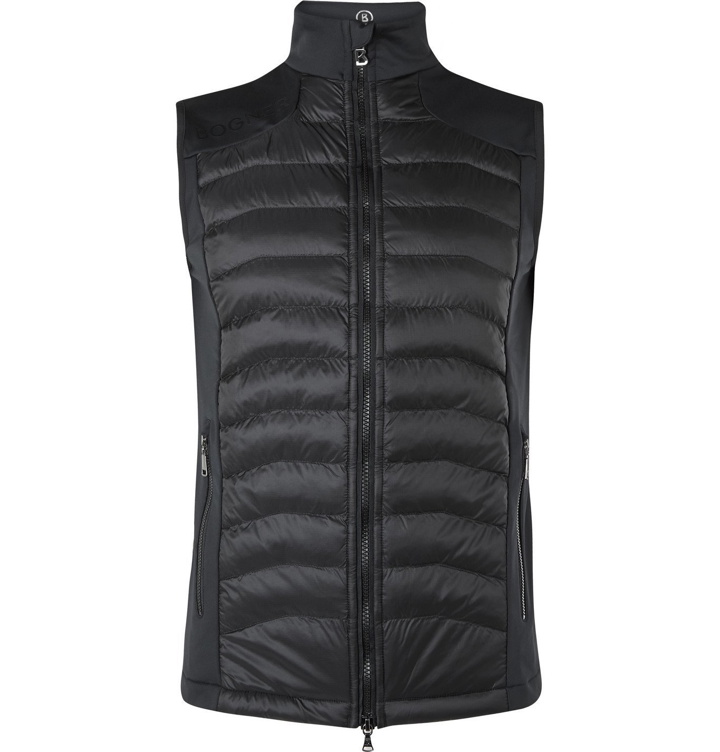 Photo: Bogner - Carson Panelled Stretch-Jersey and Quilted Shell Gilet - Black