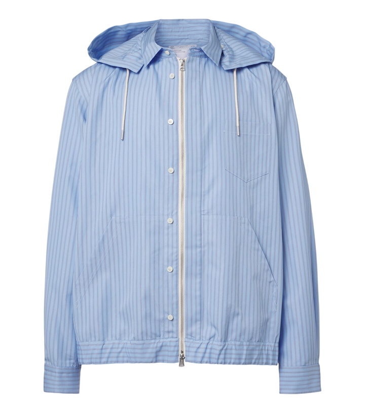 Photo: Sacai Striped cotton-blend jacket