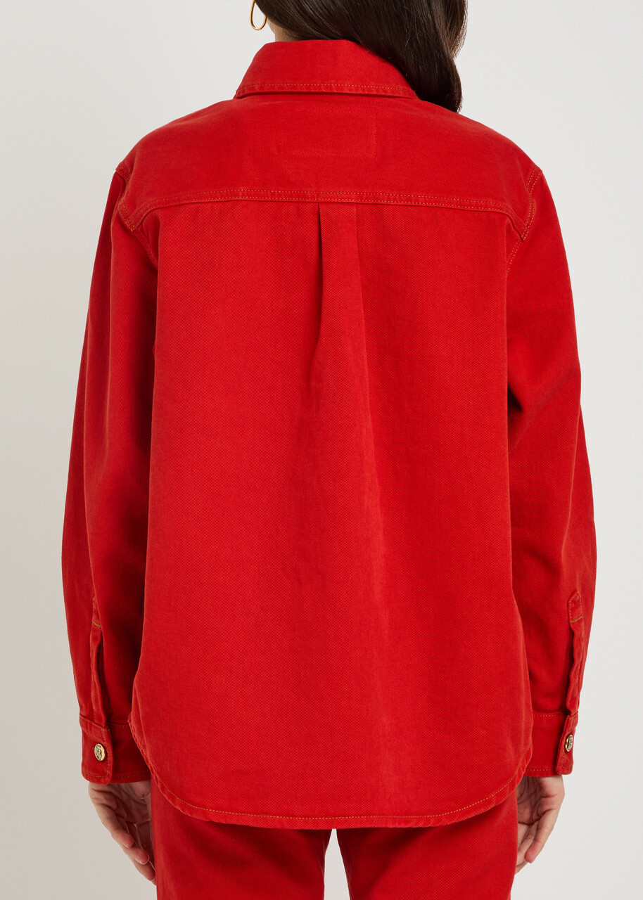 Blaze Milano Berber Denim Overshirt Red