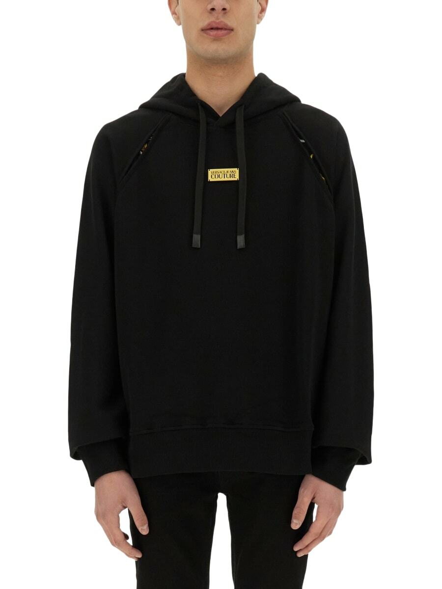 Versace - Oversized Logo-Embroidered Loopback Cotton-Jersey