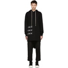 Rick Owens Drkshdw Black Patch Pullover Hoodie