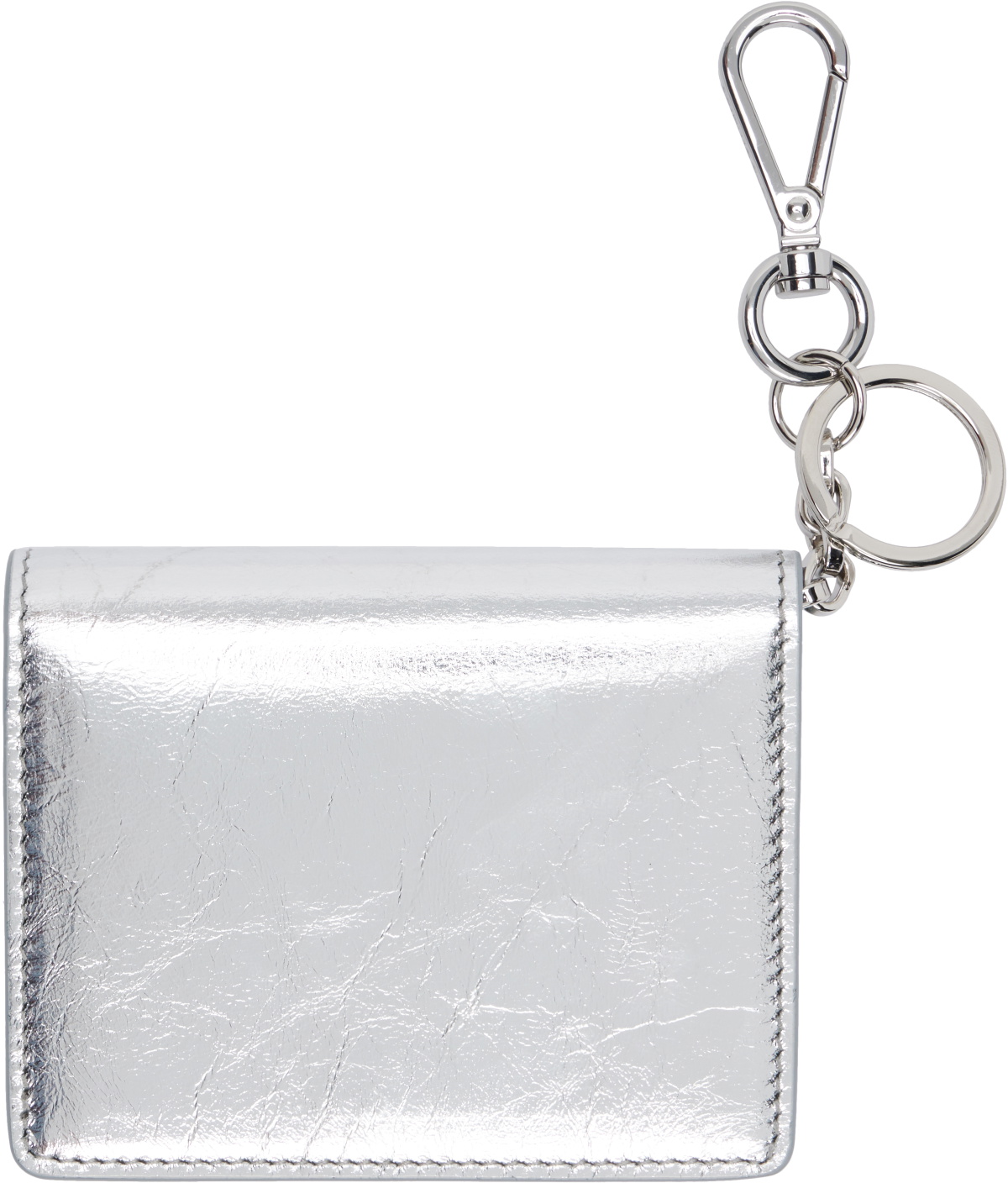 Acne Studios Silver Folded Leather Wallet