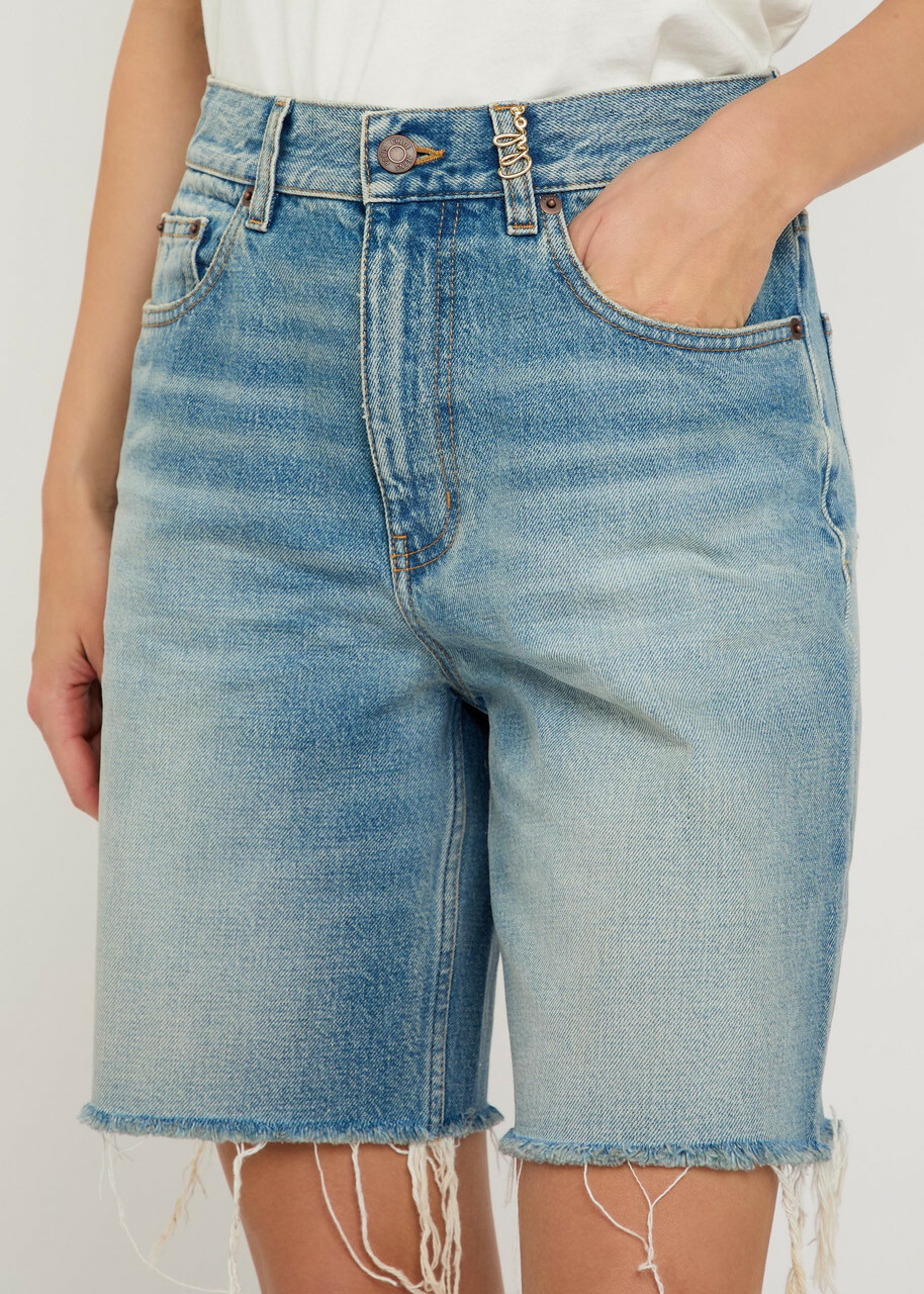 Chloe Frayed Denim Shorts