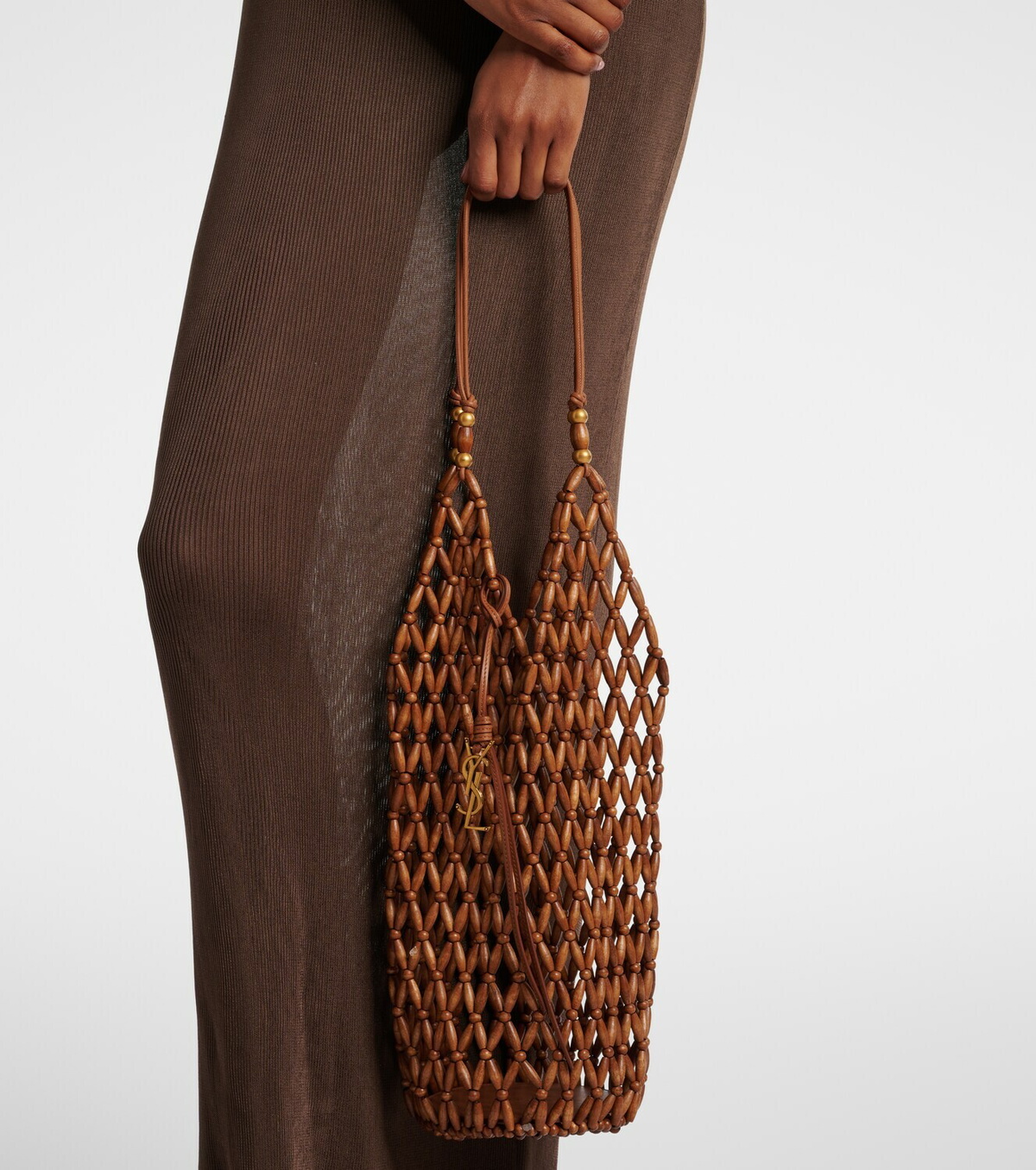 Saint Laurent Supple beaded tote bag