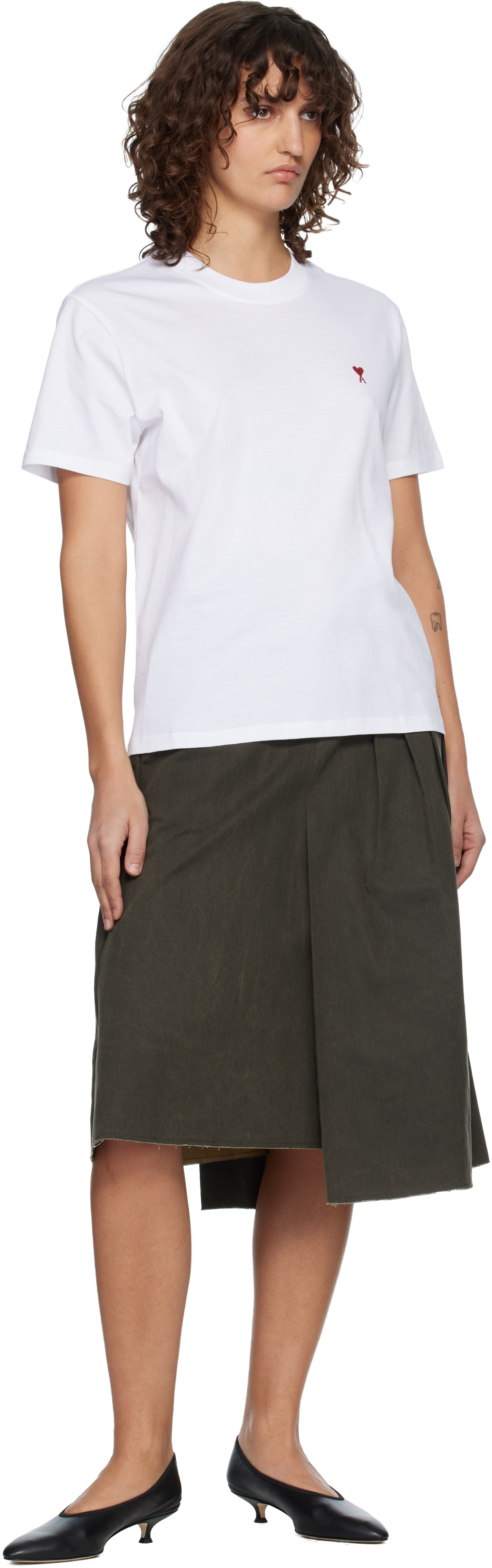 AMI Paris White Ami de Coeur T-shirt