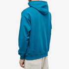 Drole de Monsieur Men's Drôle de Monsieur Centre Logo Hoodie in Blue Duck