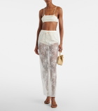 Aya Muse Eteri bow-detail floral lace maxi skirt
