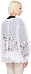 Yuhan Wang White Curtain Lace Blouse