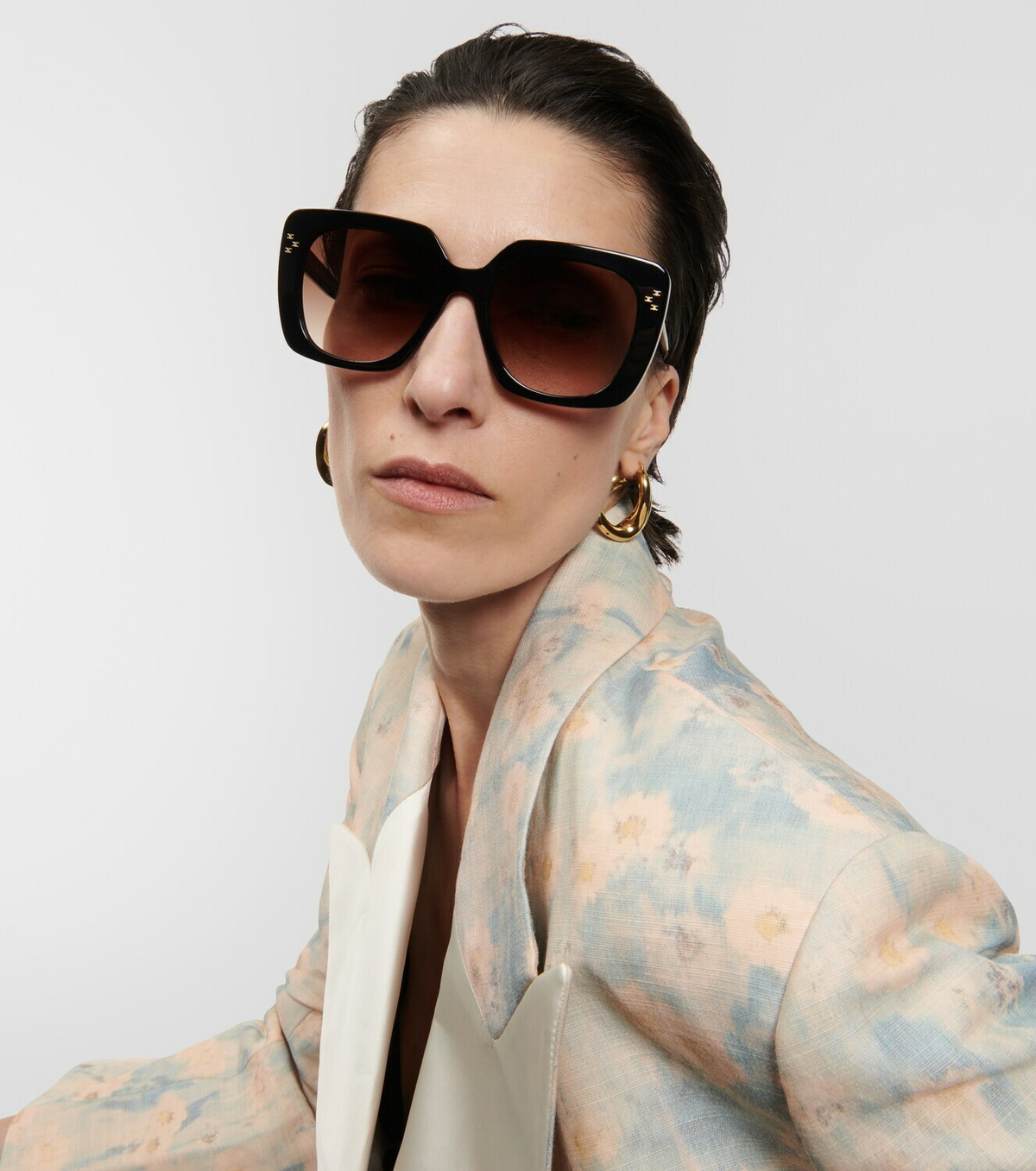 サングラス Celine Eyewear Oversized square sunglasses Square oversized sunglasses in white - Celine Eyewear