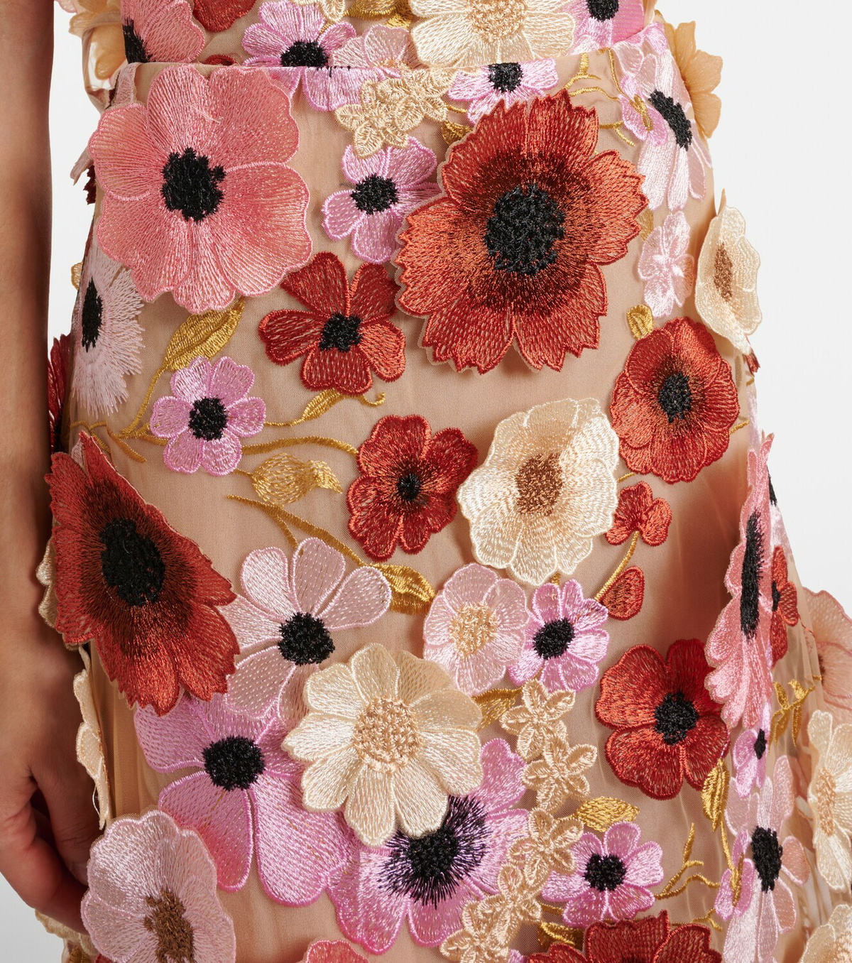 Dorothee Schumacher Blooming Meadow floral-appliqué midi skirt