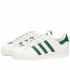Adidas Men's Superstar 82 Sneakers in White/Dark Green