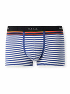 Paul Smith - Striped Stretch Organic Cotton-Jersey Boxer Briefs - Blue