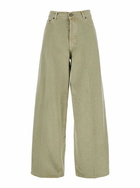 Haikure bethany Green Jeans With Logo Patch On The Back In Cotton Twill Woman