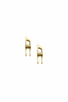 Diesel Gold-Tone Stainless Steel Hoop Earrings - Earrings - Unisex - Gold