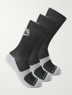 Portal - Pattern Active Three-Pack Jacquard-Knit Socks - Black