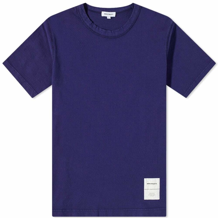 Photo: Norse Projects Men's Holger Tab Series T-Shirt in Deep Amethyst