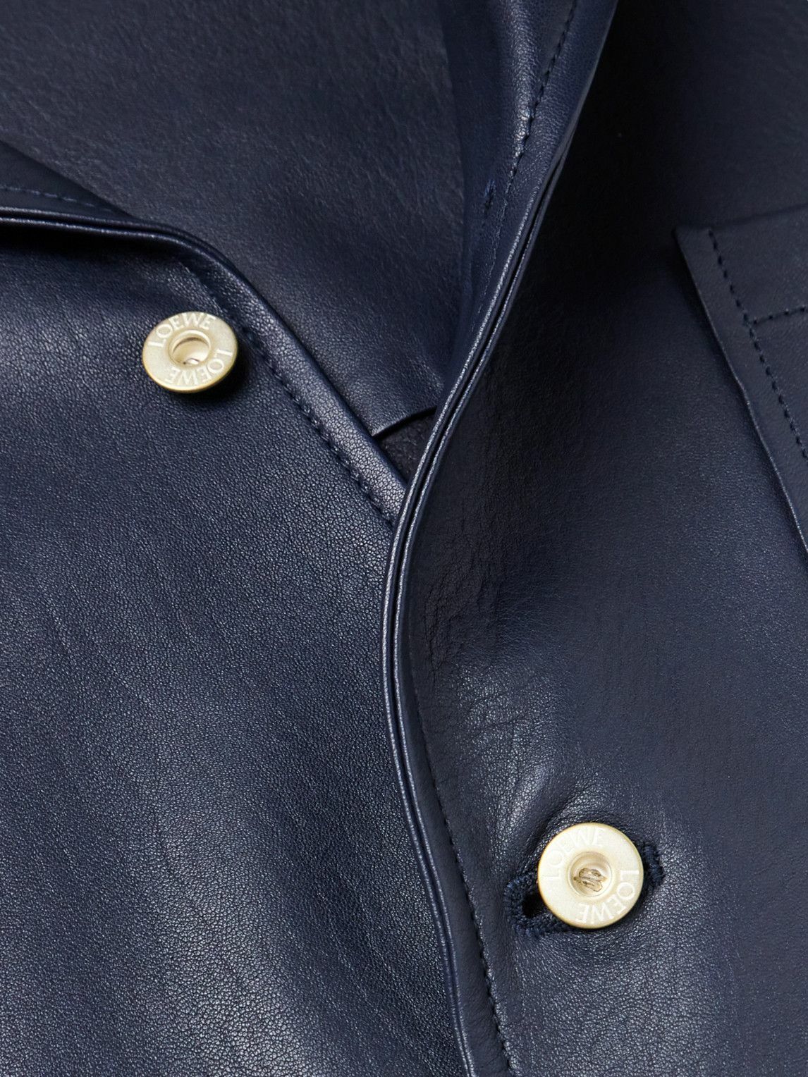 LOEWE - Leather Jacket - Blue Loewe