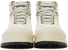 Jil Sander SSENSE Exclusive Off-White Leather Hiking Boots