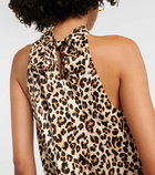 Veronica Beard Tanisha leopard-print silk-blend top