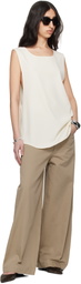 Meta Campania Collective Off-White Kacie Unlined Tropical Wool Shift Top