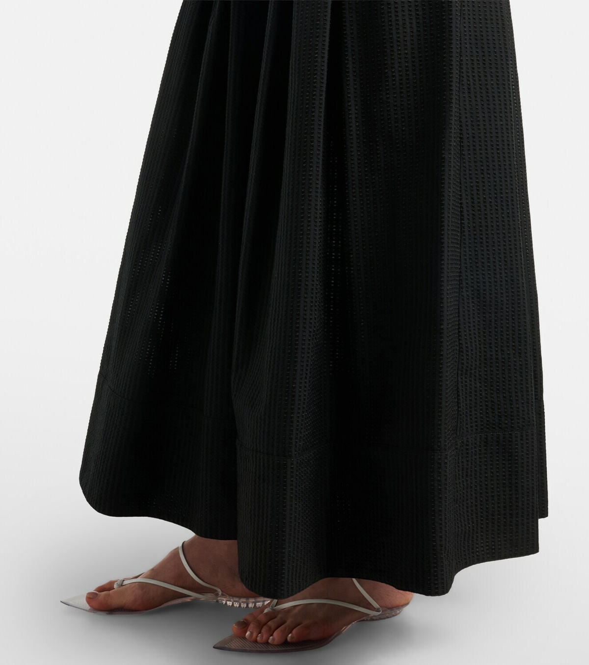 Alaïa Cotton-blend maxi skirt