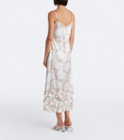 Simone Rocha Floral lace-trimmed satin slip dress