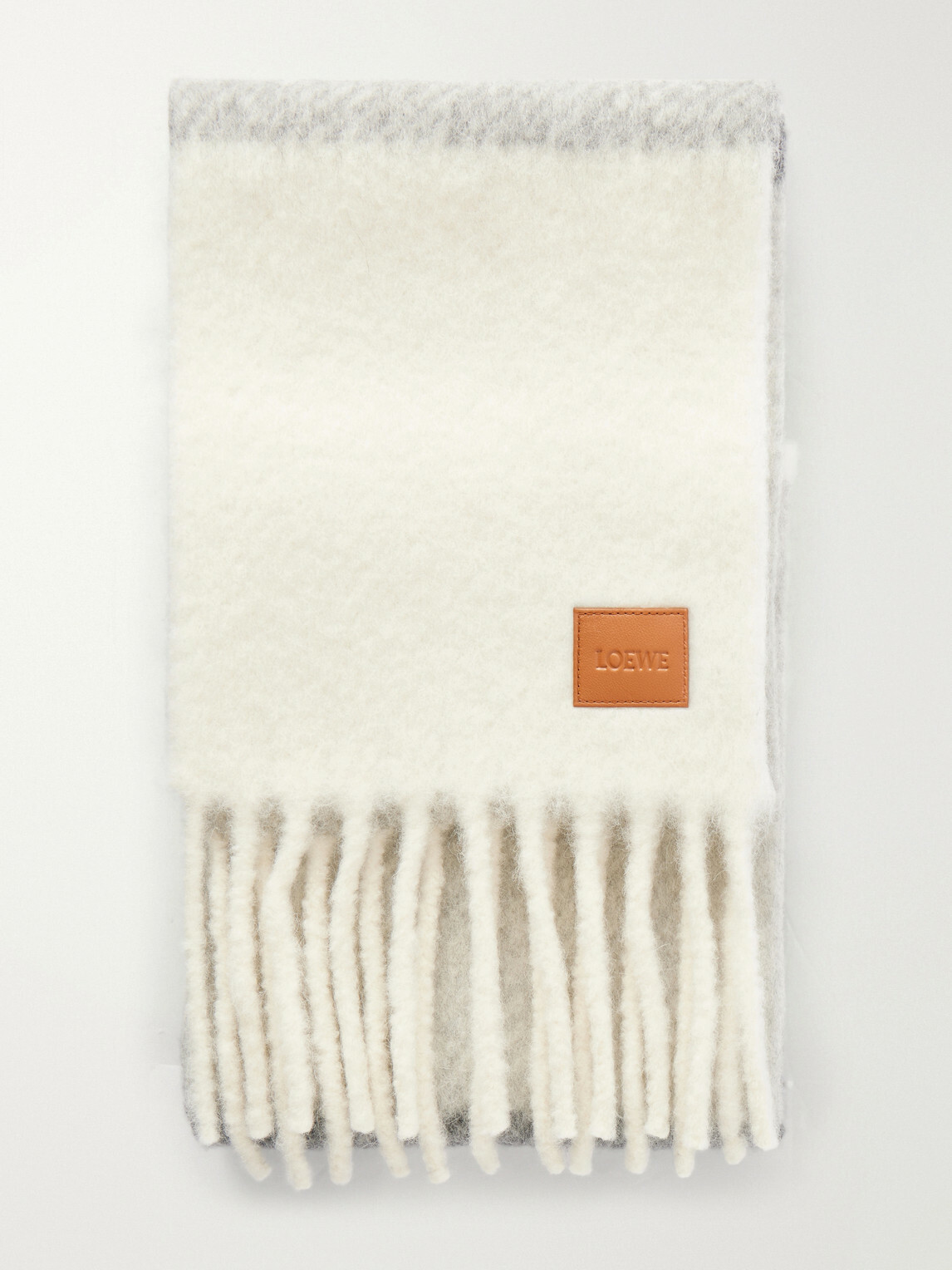 LOEWE - Fringed Striped Alpaca-Blend Scarf