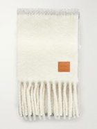 LOEWE - Fringed Striped Alpaca-Blend Scarf