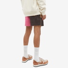 The Future Is On Mars Men's Corduroy Patchwork Short in Copper Brown/Pink