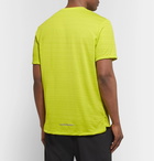 Nike Running - Miler Logo-Print Breathe Dri-FIT T-Shirt - Chartreuse